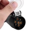 Trailer Connector 13 To 7 Pin Plastic Adaptor Cord With Brass Contacts For Caravan And Commercial Vehicle Use