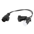 Trailer Connector 13 To 7 Pin Plastic Adaptor Cord With Brass Contacts For Caravan And Commercial Vehicle Use 