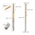 Uxcell M2 X 0 4 Spiral Flute Tap And 1 6mm Twist Drill Bit Set Metric Titanium Plated 6542 High Speed Steel Machine Threading