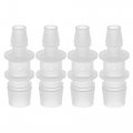 4 Pcs 1 2 To 5 16 I Shaped Hose Barb Barbed Tube Pipe Fitting Pp Translucent For Car 