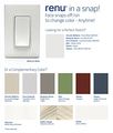 Leviton Rewp1-ww Renu One-gang Screwless Snap-on Wallplate White On 