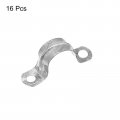 Uxcell Rigid Pipe Strap 16pcs 5 8 Inch 16mm Two Hole U Bracket Zinc Plated Steel Tension Tube Clip Clamp For Fixing