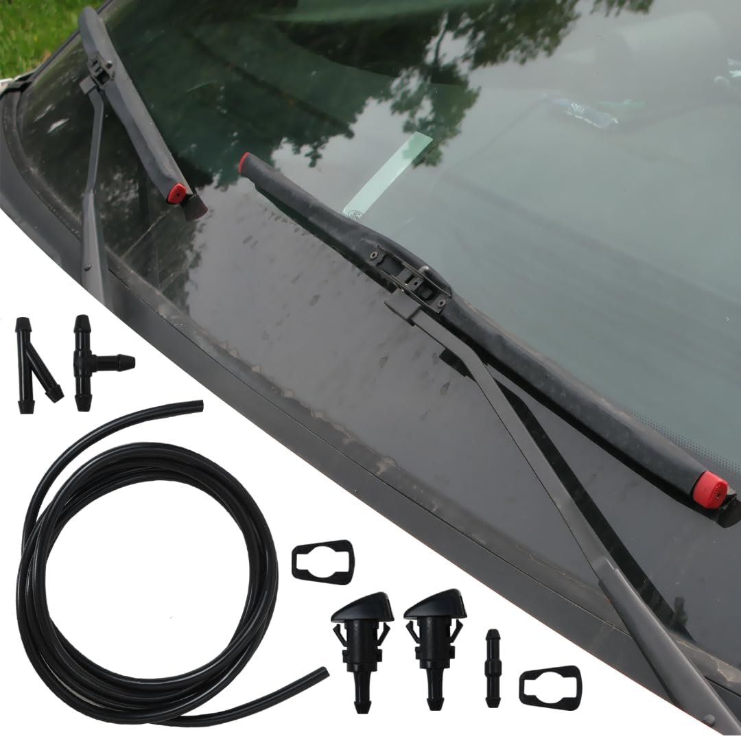 4805742ab 5116079aa 5113049aa 5303833aa Car Windshield Wiper Washer Squirter Nozzle Spray Jet Kit Fluid Hose T For 2011-2017