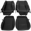 Custom Fit Black Artificial Leather Seat Covers For 2009 2018 Dodge Ram 1500 2500 3500 Front Driver And Passenger Side Mo-3309 
