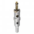 21mm Carbide Hole Cutter Saws For Stainless Steel Sheet Metal Non-slip Triangular Shank Limit Step With Titanium Coated Center 