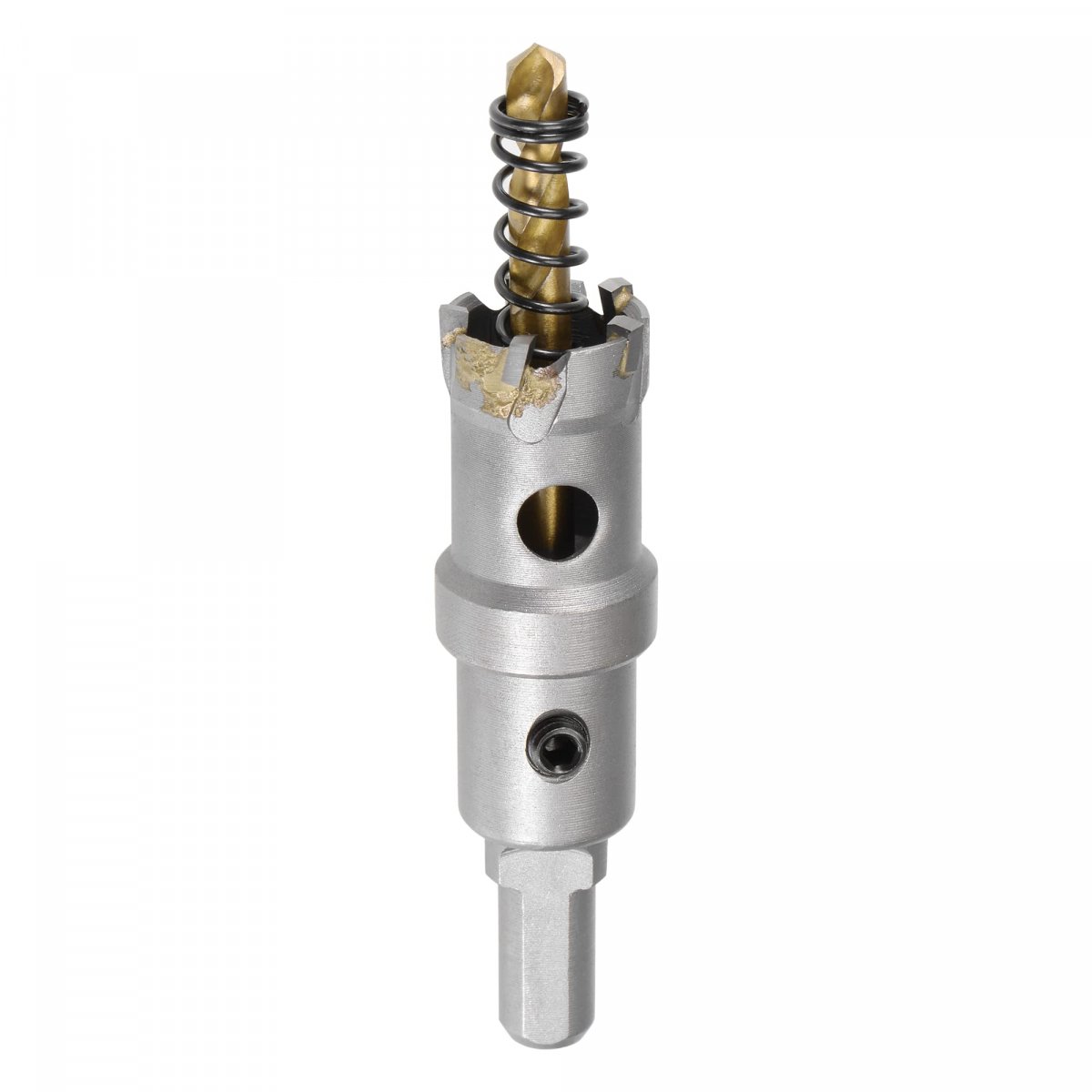21mm Carbide Hole Cutter Saws For Stainless Steel Sheet Metal Non-slip Triangular Shank Limit Step With Titanium Coated Center