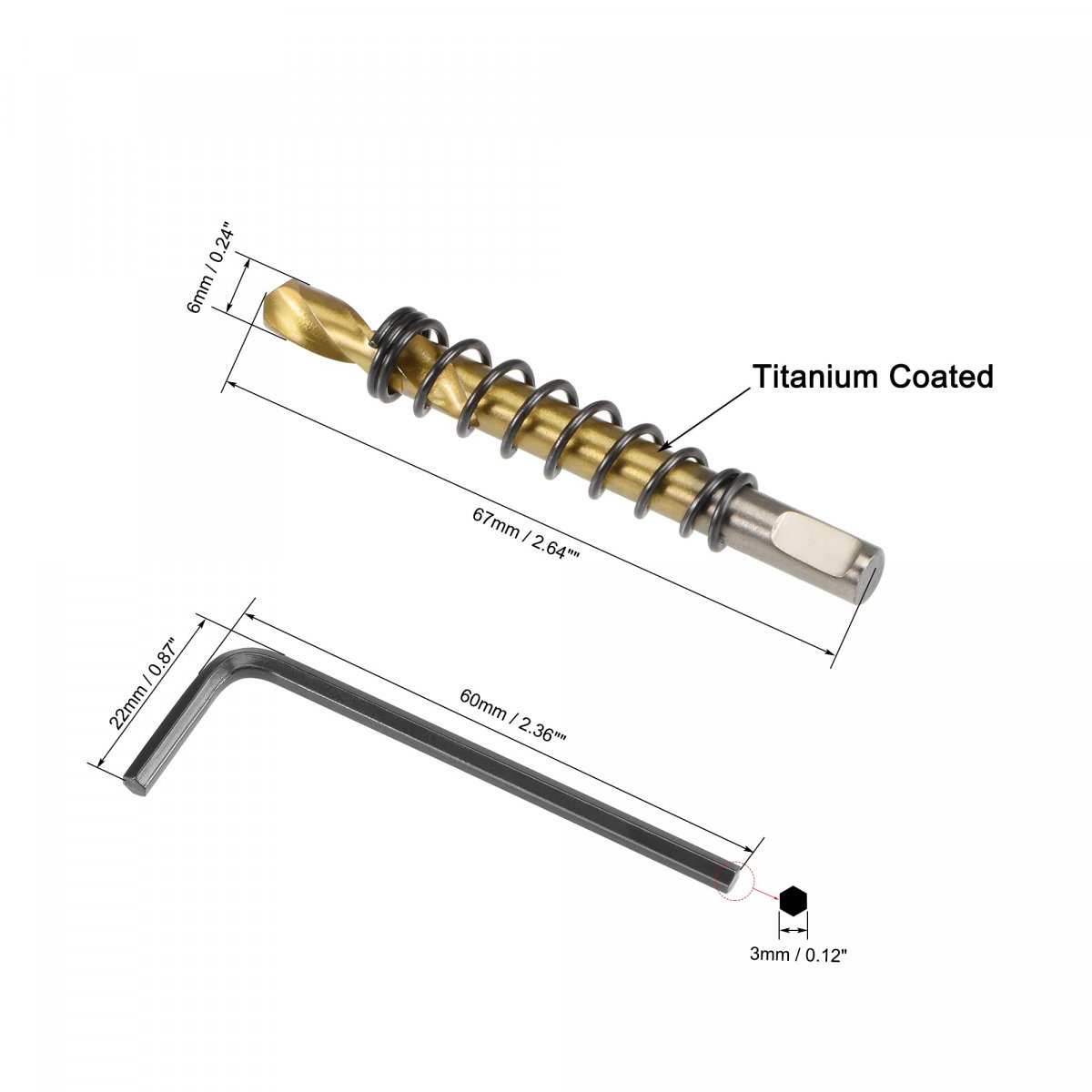 21mm Carbide Hole Cutter Saws For Stainless Steel Sheet Metal Non-slip Triangular Shank Limit Step With Titanium Coated Center