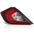 Rear Tail Light Assembly For 2016-2021 Honda Civic Sedan Driver Left Side Outer Chrome Housing Red Clear With Reverse Brake 