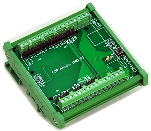Electronics-salon Din Rail Mount Screw Terminal Block Adapter Module For Arduino Uno R3