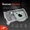 A-premium Upper And Lower Engine Oil Pan Sump With Drain Plug Compatible Hyundai Sonata 2002-2003 Santa Fe Kia Optima 2001-2005