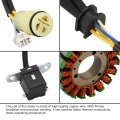 18 Coil 5 Wire Magneto Stator Ignition Generator Replacement For Kfx450r 2008-2014 21003-0067
