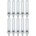 Sunlite Pl7 Sp27k 10pk 2-pin Fluorescent 7w 2700k Warm White U Shaped Pl Cfl Twin Tube Plugin Light Bulbs With G23 Base 10 Pack