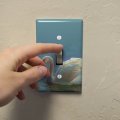 Mute Swan Morning Light Painting Plastic Wall Decor Toggle Switch Plate Cover 