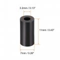Uxcell Nylon Round Spacer Washer 3 2mm Id 7mm Od 11mm Height For M3 Screws Black 300pcs