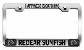 Happiness Is Catching Redear Sunfish Fishing Chrome Metal License Plate Frame Tag Holder F21 
