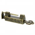 Uxcella 42mm Body Wide Padlock Antique Chinese Old Style Zinc Alloy Brass Plated