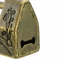 Uxcella 42mm Body Wide Padlock Antique Chinese Old Style Zinc Alloy Brass Plated