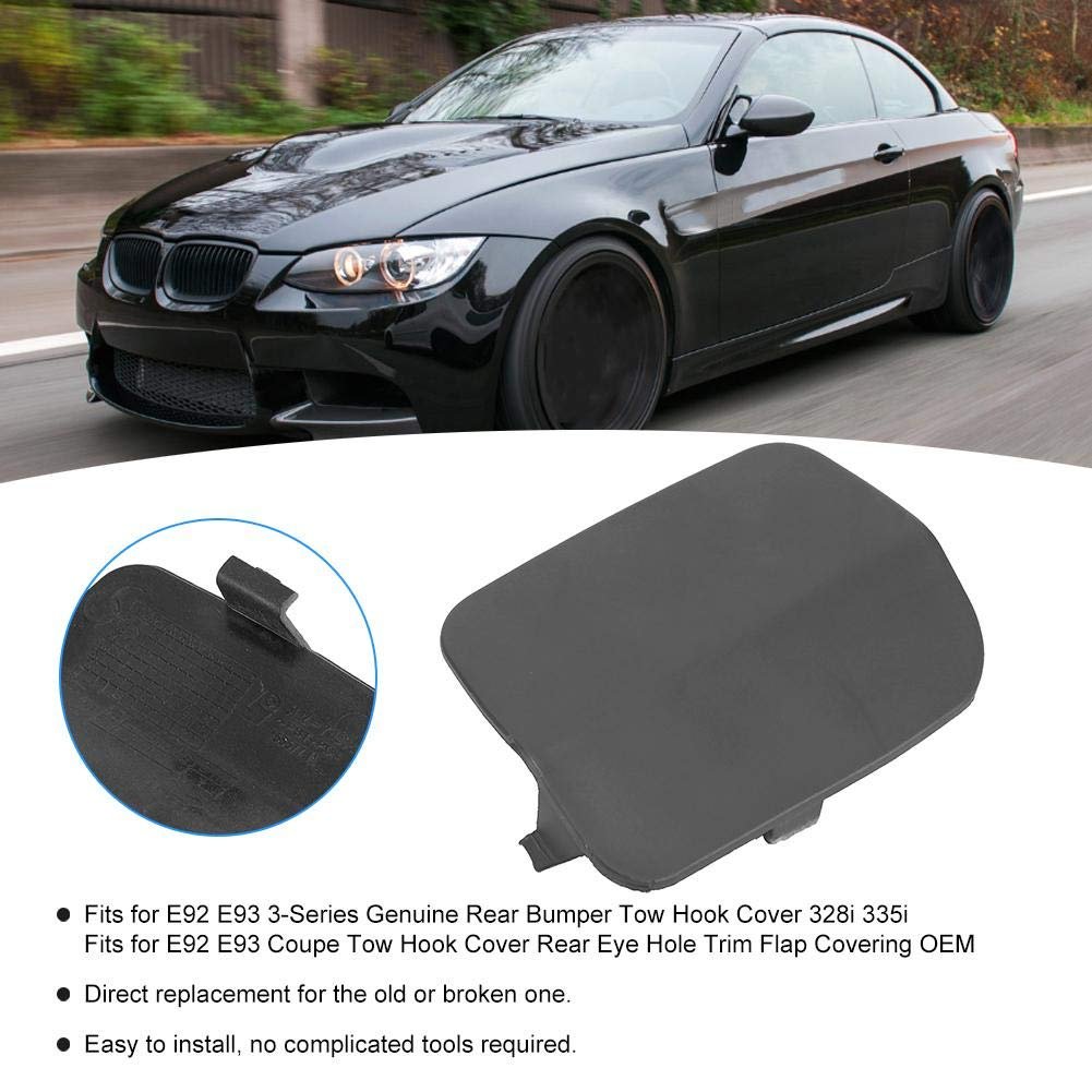 Tow Hook Cover 51127161497 Replacement Abs Rear Bumper Eye For E92 E93 328i 335i