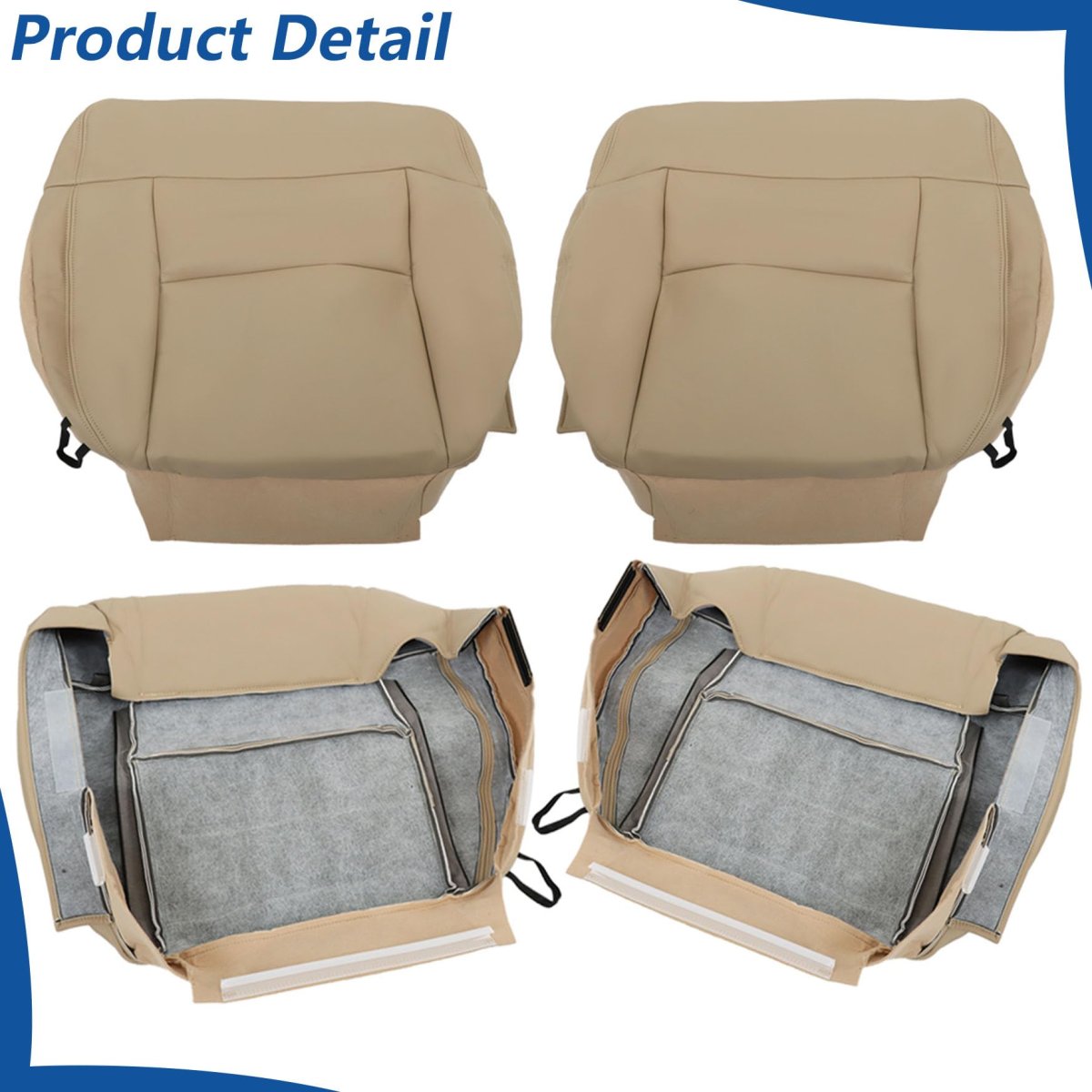 Brown Synthetic Leather Seat Covers For F150 2004 2008 4 Piece Set Front Driver And Passenger Bottom Lean Back Replacement