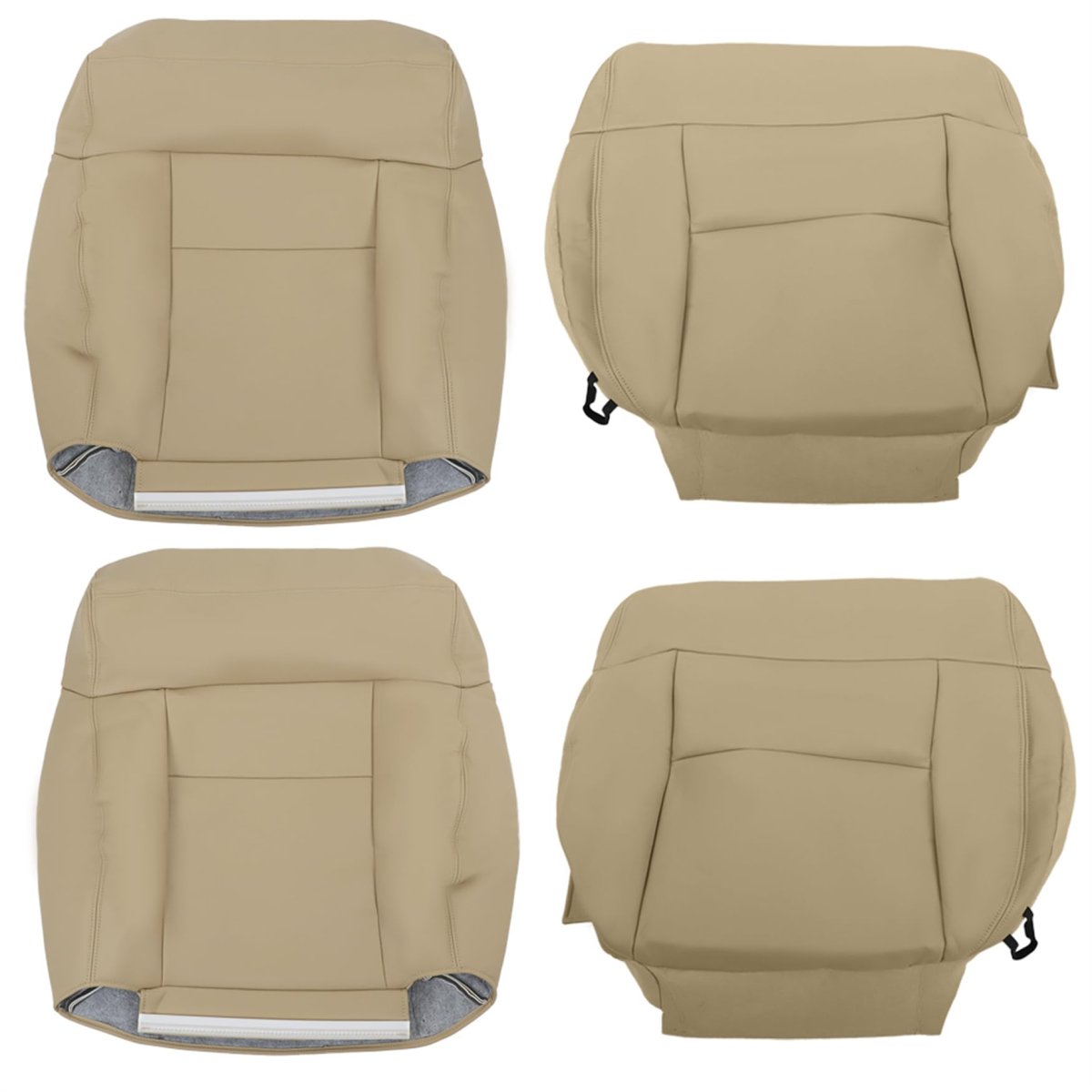 Brown Synthetic Leather Seat Covers For F150 2004 2008 4 Piece Set Front Driver And Passenger Bottom Lean Back Replacement