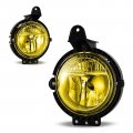 Amber Yellow Fog Light Assembly For Mini Cooper 2007 To 2015 Driver And Passenger Side Replacement Lamps With H8 Bulbs 