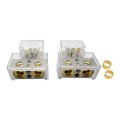 New 2 Car Battery Terminal Connector Top Post Positive Negative Heavy Duty Universal