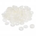 Uxcell 100pcs 6mm Hinged Screw Cover Caps Plastic Fold Snaps Washer Flip Protection Cover For M4 M5 M6 Screws Warm White