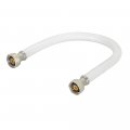 Eastman 1 2 Inch Fip Flexible Faucet Connector Pvc Supply Hose Line With Nickel-plated Brass Nuts 12 Length White 48902 