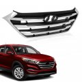 G-plus Front Upper Grille Grill Chrome Factory Style Compatible With Hyundai Tucson Se Eco 2016-2018 Hy1200189 86350d3000ram