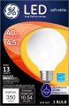Ge Lighting 25048 Finish Light Bulb Dimmable Led G25 Decorative Globe 4 5 40-watt Replacement Energy-star Rated 350-lumen