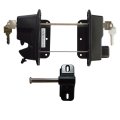 Keystone Black Zinc Diecast Metal Key Lockable 2 Sided Gate Latch Keyed Alike For Vinyl Wood Or Gates Kladv-m2-bk-ka 