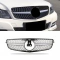 Sna W204 Grill Front Grille For Mercedes Benz 2008-2014 C-class C300 C250 C350 Chrome Diamond 