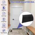 Uxcell Door Brush Bottom Sweep H-shape Aluminum Alloy Base With 4 7-inch Pp For Home Industrial 35-inch L Black