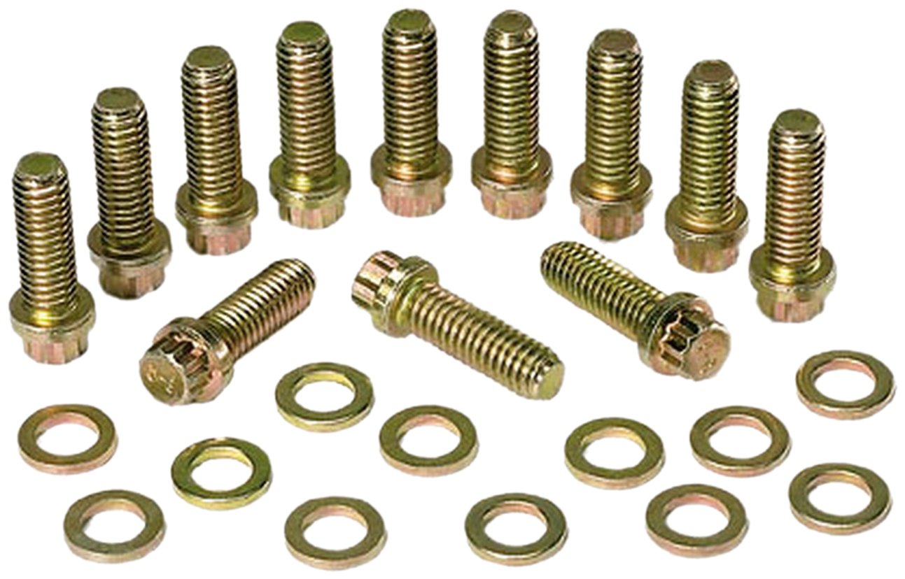 3 8-16 Intake Manifold Bolts 12 Point Headed Grade 8 Alloy Steel Pack Of 16 With Washers Part Number 38410