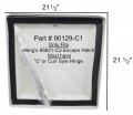 Heng S 90129-c1-lo Escape Hatch Lid Only Fits Current Model 66621-c2
