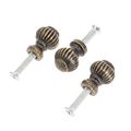 Dophee 6pcs Vintage Brass Round Pumpkin Jewelry Box Knobs Cabinet Cupboard Pull Handle 