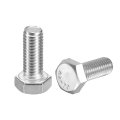 2pcs M8-1 25 X 20mm Left Hand Hex Head Bolt 304 Stainless Steel Reverse Fully Threaded Fastener Screws Bolts For Machinery 