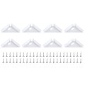 10pcs 90 Degree Gusset Fittings 39 X 3 1 Trapezoidal Corner Code Joints For Wood Shelves Furniture 86x86x25mm White 