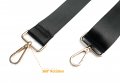 Versakits Black Bag Strap With Light Gold Buckles 1-1 2 Inch Wide Universal Replacement Adjustable Shoulder Belt Fors Messenger