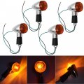 Waltyotur 4pcs Motorcycle Turn Signal Lights Tail Light 10mm Mounting Hole