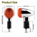 Waltyotur 4pcs Motorcycle Turn Signal Lights Tail Light 10mm Mounting Hole