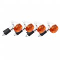 Waltyotur 4pcs Motorcycle Turn Signal Lights Tail Light 10mm Mounting Hole