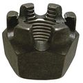 1 -14 Grade 5 Plain Finish Steel Round Slotted Castle Nut Pk 