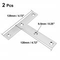 Uxcell Flat T Shape Repair Mending Plate 120mmx120mm Stainless Steel 304 Joining Bracket Support Brace Pack Of 2