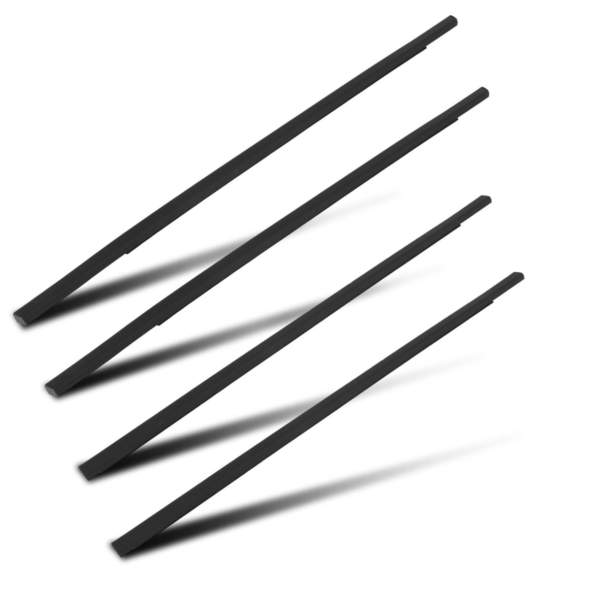 4pcs Car Outer Door Window Molding Trim Weatherstrip Seal For 2016-2021 Honda Civic 4 Sedan Replace 72450-tea-t01 72410-tea-t01