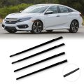 4pcs Car Outer Door Window Molding Trim Weatherstrip Seal For 2016-2021 Honda Civic 4 Sedan Replace 72450-tea-t01 72410-tea-t01