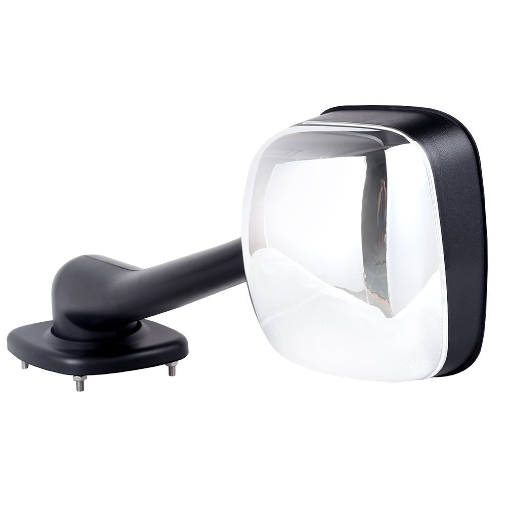 Right Side Tow Mirror For 2008 2016 Freightliner Cascadia Manual Control With Chrome Housing Metallic Finish Wide Angle View