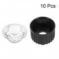 Uxcell 10 Pcs 20mm Led Lens 25 Degree With Black Holder For 1w 3w High Power Light
