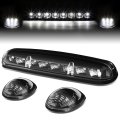 Auto Dynasty Compatible With Silverado Sierra Gmt800 Led Cab Roof Top Center Running Light Pair Side Lamps Black White