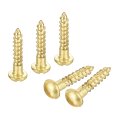 Wood Screws M2 X 10mm Slotted Round Head Copper Self-tapping Screw For Diy Woodworking Home Industry 50 Pcs 